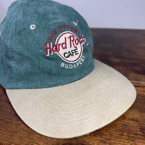 Hard Rock Cafe Budapest Hat Green Tan Save The Planet Embroidered Logo Cap
